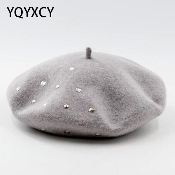 wool berets winter hats for women sequins rivets pattern boina feminina england style gorras planas warm beret cap painter, Blue;gray
wool berets winter hats for women sequins rivets pattern boina feminina england style gorras planas warm beret cap painter, Blue;gray