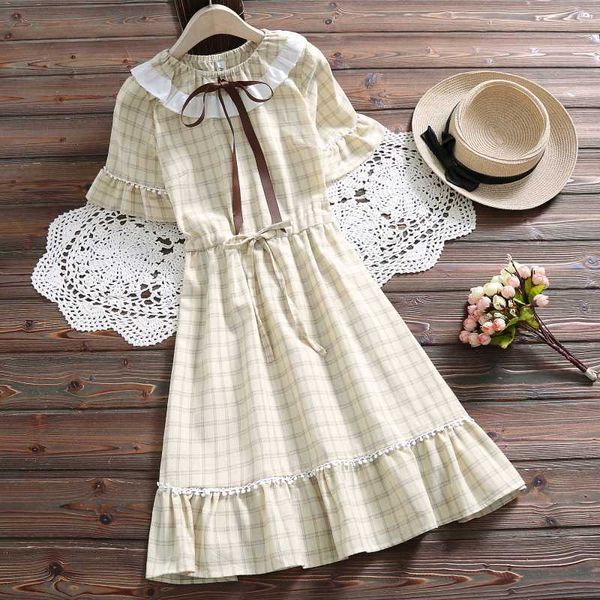 casual dresses mori girl kawaii plaid dress arrival summer fashion ruffled short sleeve japan style women vestidos, Black;gray
casual dresses mori girl kawaii plaid dress arrival summer fashion ruffled short sleeve japan style women vestidos, Black;gray