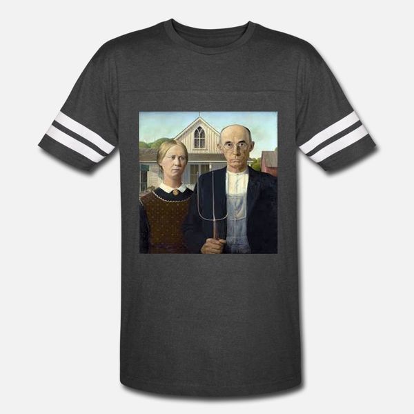 american gothic house famous pic t shirt men character tee shirt round neck slim crazy new fashion summer novelty shirt
american gothic house famous pic t shirt men character tee shirt round neck slim crazy new fashion summer novelty shirt