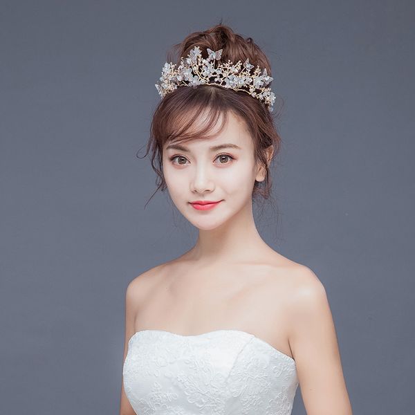 butterfly flowers bride crown pearl wedding crown and tiaras wedding hair ornaments on head accessories women, Golden;silver
butterfly flowers bride crown pearl wedding crown and tiaras wedding hair ornaments on head accessories women, Golden;silver