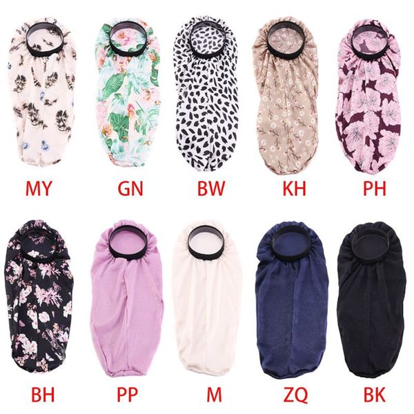 women faux silk long bonnet sleep cap elastic band hair turban chemo night hat q0ke, Blue;gray
women faux silk long bonnet sleep cap elastic band hair turban chemo night hat q0ke, Blue;gray