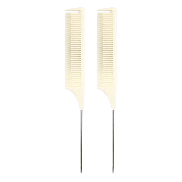 2x new professional weaving highlighting foiling hair comb for salon beige, Silver
2x new professional weaving highlighting foiling hair comb for salon beige, Silver