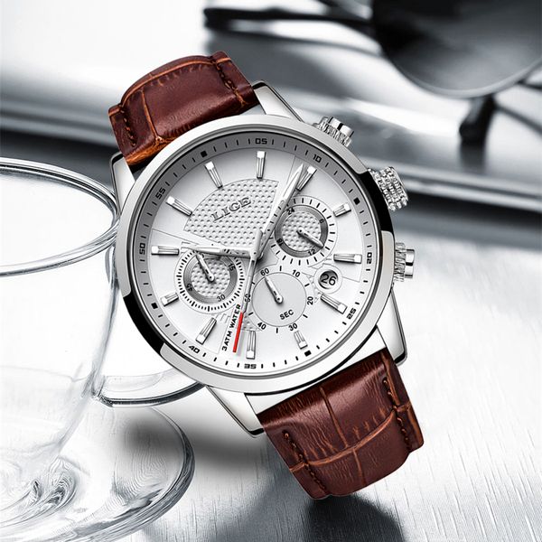 relogio masculino lige 2020 new watch men fashion sport quartz wacth mens watches leather business waterproof clock, Slivery;brown
relogio masculino lige 2020 new watch men fashion sport quartz wacth mens watches leather business waterproof clock, Slivery;brown