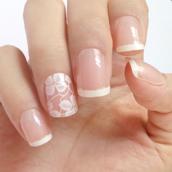 natural artificial fake nails with design flower french false fingernails lady full cover tips for manicure, Red;gold
natural artificial fake nails with design flower french false fingernails lady full cover tips for manicure, Red;gold