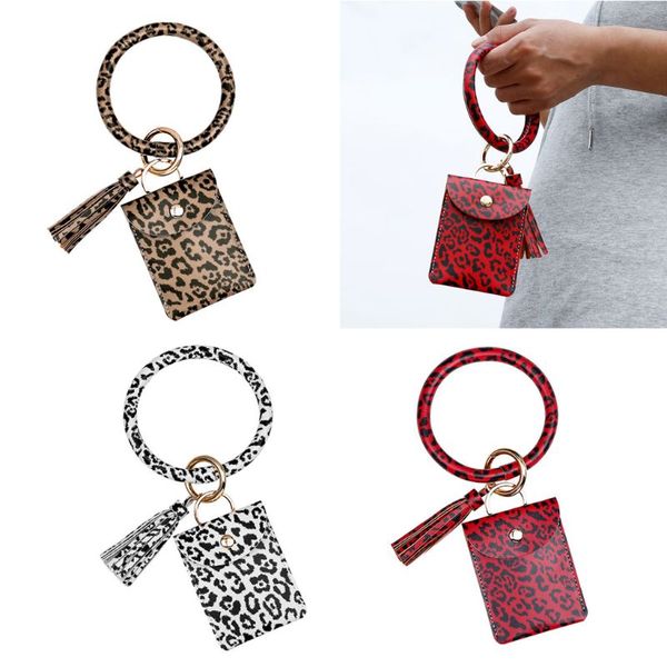 3 color women leopard print keychain bracelet pu leather wristlet coin purse fashion card key holder kit with tassel ladies gift, Silver
3 color women leopard print keychain bracelet pu leather wristlet coin purse fashion card key holder kit with tassel ladies gift, Silver