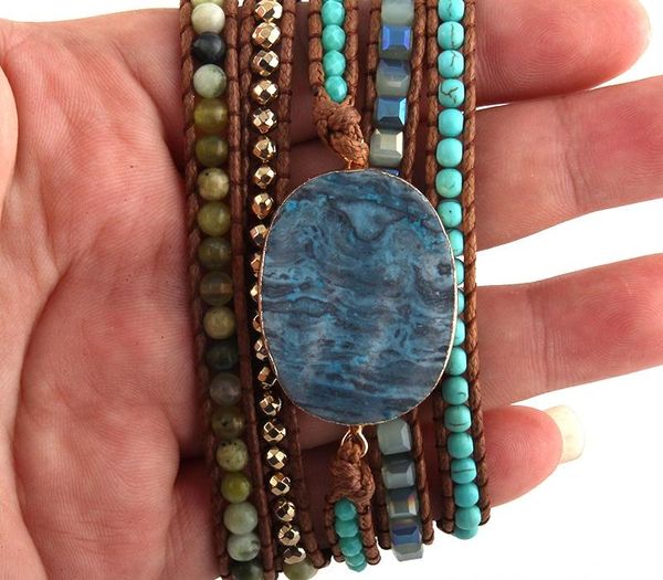 fashion beaded jewelry handmade mixed natural stones/glass and stone charm 5 strands wrap braceletsh, Golden;silver
fashion beaded jewelry handmade mixed natural stones/glass and stone charm 5 strands wrap braceletsh, Golden;silver