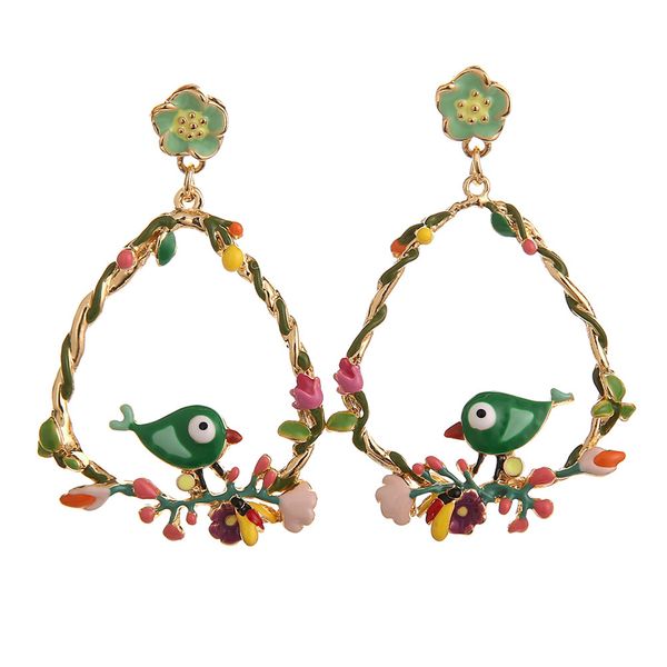 women earrings summer dangle women earrings vintage enamel bird gold alloy flower hanging drop earring fashion woman earrings 2020, Silver
women earrings summer dangle women earrings vintage enamel bird gold alloy flower hanging drop earring fashion woman earrings 2020, Silver