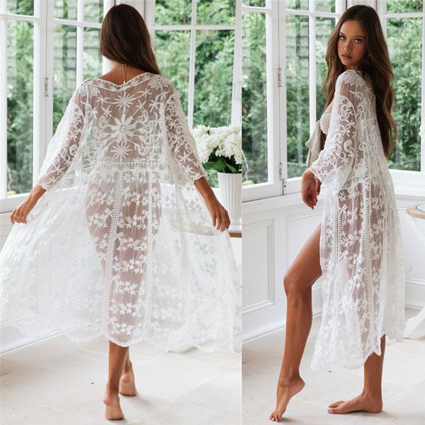 nodelay new lace crochet bikini cover up women beach cardigan saida de praia bathing suit cover-up beachwear pareo, White;black
nodelay new lace crochet bikini cover up women beach cardigan saida de praia bathing suit cover-up beachwear pareo, White;black