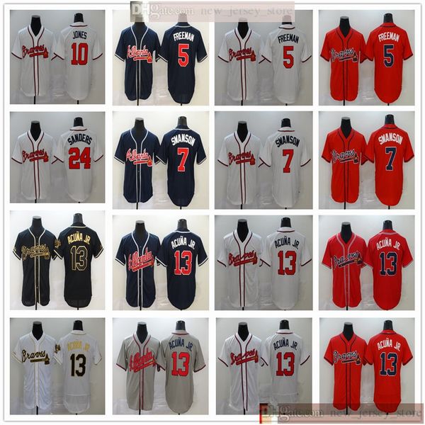 2020 new seasons baseball 13 ronald acuna jr. jerseys stitched 5 freddie an 7 dansby swanson 10 chipper jones jersey gold white black, Blue;black
2020 new seasons baseball 13 ronald acuna jr. jerseys stitched 5 freddie an 7 dansby swanson 10 chipper jones jersey gold white black, Blue;black