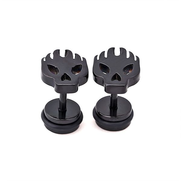 stud angry face earring for men teens flame skull stainless steel ear piercing jewelry 1 pair, Golden;silver
stud angry face earring for men teens flame skull stainless steel ear piercing jewelry 1 pair, Golden;silver
