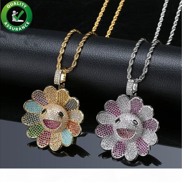 hip hop jewelry mens gold chain pendants designer necklace iced out cz rotatable sunflower pendant diamond bling luxury pandora style charms, Silver
hip hop jewelry mens gold chain pendants designer necklace iced out cz rotatable sunflower pendant diamond bling luxury pandora style charms, Silver