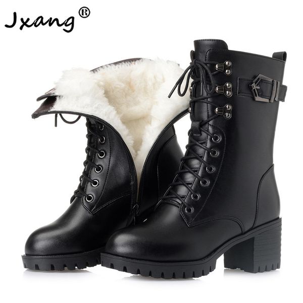 jxang 2020 genuine leather wool boots women dropshipping fur warm plush winter fashion zipper thick bottom snow boots, Black
jxang 2020 genuine leather wool boots women dropshipping fur warm plush winter fashion zipper thick bottom snow boots, Black