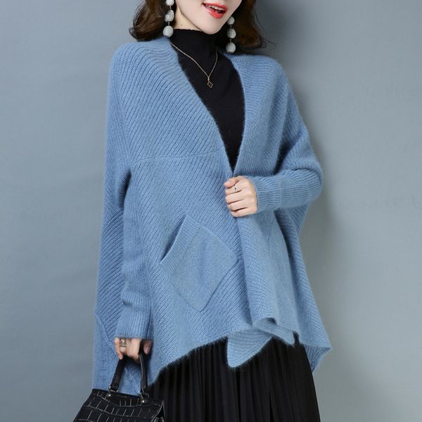 autumn and winter new batwing sleeve knitted cardigans women casual large size thick sweater coats female fashion v-neck sweater, White;black
autumn and winter new batwing sleeve knitted cardigans women casual large size thick sweater coats female fashion v-neck sweater, White;black