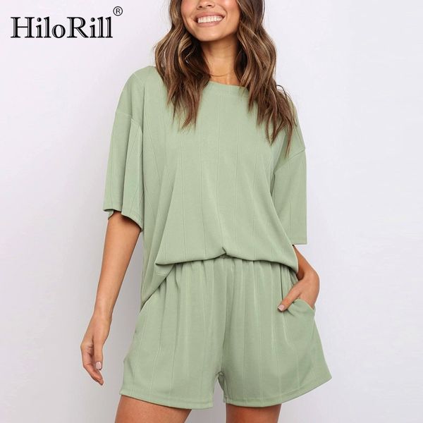 hilorill women solid casual 2 piece set summer tracksuit loose short sleeve suit high waist sweatpants shorts ladies outfits, Gray
hilorill women solid casual 2 piece set summer tracksuit loose short sleeve suit high waist sweatpants shorts ladies outfits, Gray