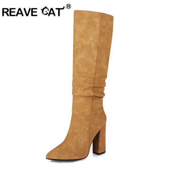 reavecat winter flock pleated knee-high boots pointed toe10cm square heels slouchy big size 34-43 grey black yellow work c2053
reavecat winter flock pleated knee-high boots pointed toe10cm square heels slouchy big size 34-43 grey black yellow work c2053