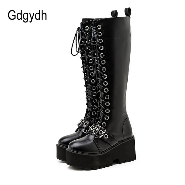gdgydh fall lace up womens platform boots gothic knee high black leather up fashion weeks new style nightclub shoes thick heels
gdgydh fall lace up womens platform boots gothic knee high black leather up fashion weeks new style nightclub shoes thick heels