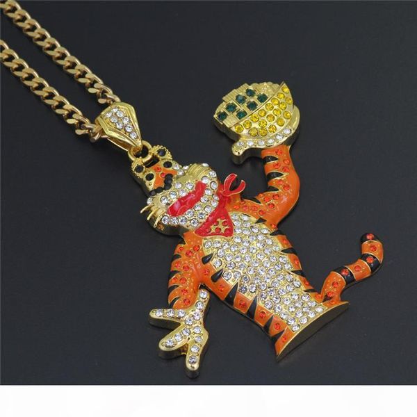хип-хоп для мужчин золота и серебро большого ювелирных изделий bling тайгер подвеска ожерелье ювелирных изделия 30 дюймов кубинских цепей, Silver
хип-хоп для мужчин золота и серебро большого ювелирных изделий bling тайгер подвеска ожерелье ювелирных изделия 30 дюймов кубинских цепей, Silver