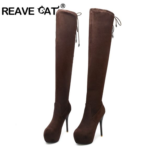 boots reave cat 2021 over the knee thih high heel women ladies stretch fabric fashion lace-up shoes a983, Black
boots reave cat 2021 over the knee thih high heel women ladies stretch fabric fashion lace-up shoes a983, Black