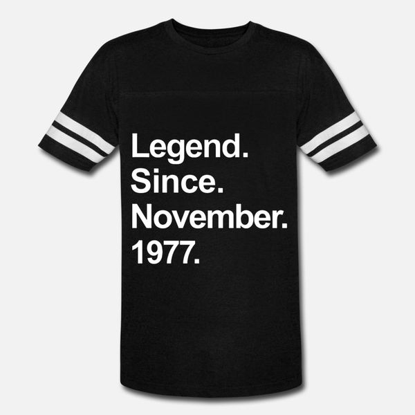 legend since november 1977 t shirt men create 100% cotton o-neck basic solid famous fashion summer style formal shirt, White;black
legend since november 1977 t shirt men create 100% cotton o-neck basic solid famous fashion summer style formal shirt, White;black