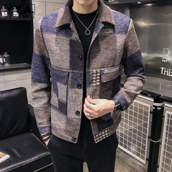 men's wool & blends mens winter coats plaid short slim fit jacket casual men overcoat fashion windbreaker male cargo padded woolen coat, Black
men's wool & blends mens winter coats plaid short slim fit jacket casual men overcoat fashion windbreaker male cargo padded woolen coat, Black
