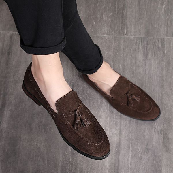 2020 new men suede loafers shoes tassel design business shoes men's flats big size 47 simple slip on male mans casual footwear, Black
2020 new men suede loafers shoes tassel design business shoes men's flats big size 47 simple slip on male mans casual footwear, Black