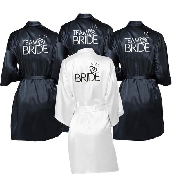 women's sleepwear wedding party team bride robe kimono satin pajamas bridesmaid sister custom robes, Black;red
women's sleepwear wedding party team bride robe kimono satin pajamas bridesmaid sister custom robes, Black;red