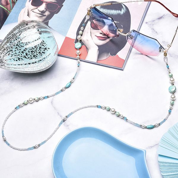 2020 simulated pearl mini beads round strap non slip necklace decoration string rope lanyard cord fashion for reading glasses, Silver
2020 simulated pearl mini beads round strap non slip necklace decoration string rope lanyard cord fashion for reading glasses, Silver