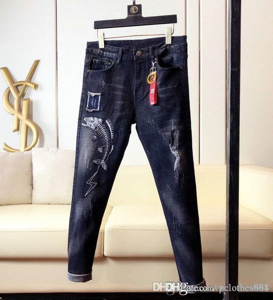 new designer mens designer jeans skinny pants casual luxury jeans pour hommes fashion distressed ripped biker denim hip hop pants, Blue
new designer mens designer jeans skinny pants casual luxury jeans pour hommes fashion distressed ripped biker denim hip hop pants, Blue