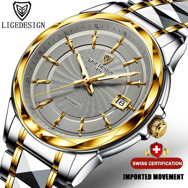 lige design men automatic watch sapphire luxury mechanical wristwatch tungsten steel waterproof watch men mekaniska klockor+box, Slivery;brown
lige design men automatic watch sapphire luxury mechanical wristwatch tungsten steel waterproof watch men mekaniska klockor+box, Slivery;brown