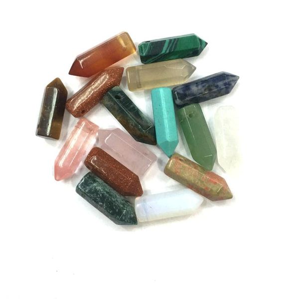 six-cone clear quartzs pendant reiki healing natural stone amulet diy jewelry gift size 7x18mm, Bronze;silver
six-cone clear quartzs pendant reiki healing natural stone amulet diy jewelry gift size 7x18mm, Bronze;silver