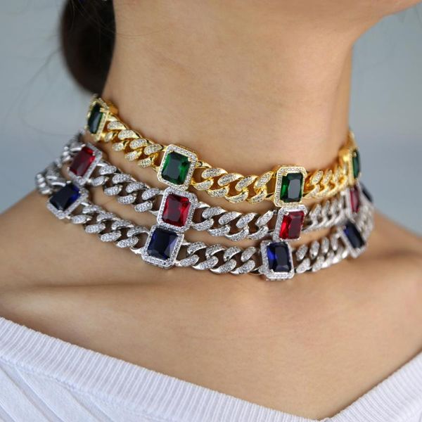 2020 new iced out hip hop bling dainty miami cuban crystal necklace filled green blue red pink baguette cubic zirconia, Silver
2020 new iced out hip hop bling dainty miami cuban crystal necklace filled green blue red pink baguette cubic zirconia, Silver