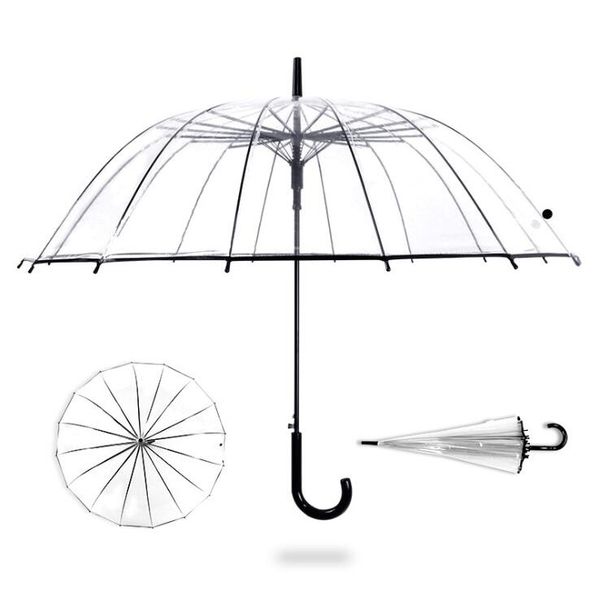 fashion transparent umbrella big long handle 16 rib male female rain fashion solid automatic creative rainy clear ing
fashion transparent umbrella big long handle 16 rib male female rain fashion solid automatic creative rainy clear ing