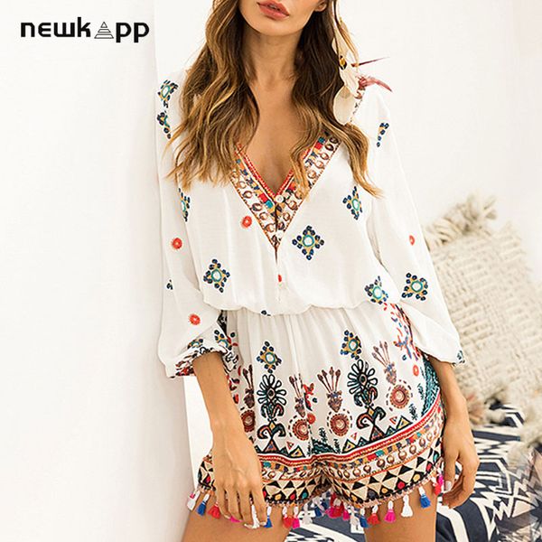 women's jumpsuits & rompers floral printed playsuit summer bohemian beach overalls v-neck short jumpsuit women long sleeves, Black;white
women's jumpsuits & rompers floral printed playsuit summer bohemian beach overalls v-neck short jumpsuit women long sleeves, Black;white