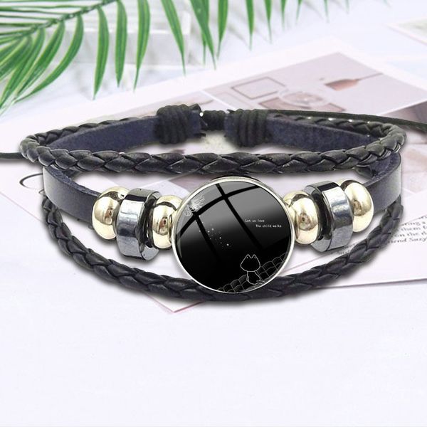 charm bracelets live love meow black cat for women leather bracelet bangle statement glass cabochon jewelry gift, Golden;silver
charm bracelets live love meow black cat for women leather bracelet bangle statement glass cabochon jewelry gift, Golden;silver