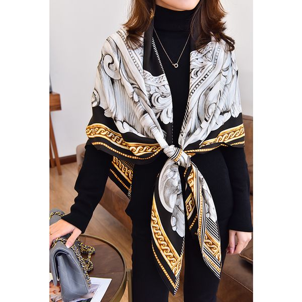 baroque style 100% silk shawl wraps scarf for women fashion accessories 130*130cm xpp4, Blue;gray
baroque style 100% silk shawl wraps scarf for women fashion accessories 130*130cm xpp4, Blue;gray
