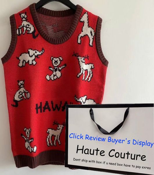 GXXXI ITALY Hwaii Mens Sweaters 20FW Trendy Knit Vest Boys Hiphopwear with Animals Pattern Womens Fashion Pullovers Free Shipping
GXXXI ITALY Hwaii Mens Sweaters 20FW Trendy Knit Vest Boys Hiphopwear with Animals Pattern Womens Fashion Pullovers Free Shipping