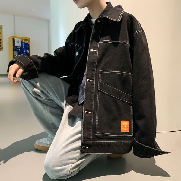 autumn new men's and women's denim jacket lapel loose casual oversize coat m-5xl, Black;brown
autumn new men's and women's denim jacket lapel loose casual oversize coat m-5xl, Black;brown