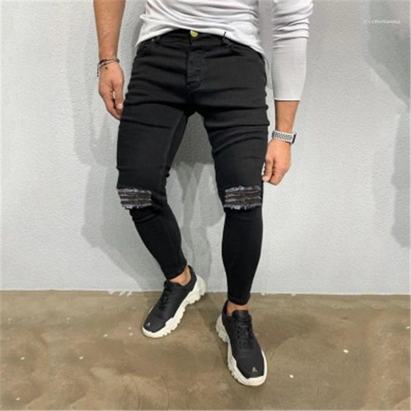 clothing folds hole mens jeans fashion new pure black casual zipper slim elastic pants plus size spring autumn male, Blue
clothing folds hole mens jeans fashion new pure black casual zipper slim elastic pants plus size spring autumn male, Blue