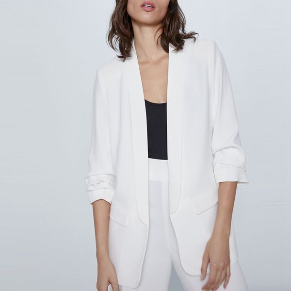 women blazer jacket spring female outerwear thin blazer jacket summer solid color small suit office lady loose wb2284, White;black
women blazer jacket spring female outerwear thin blazer jacket summer solid color small suit office lady loose wb2284, White;black