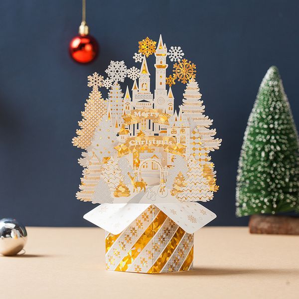 greeting cards south korea bless christmas on eve to thank card bronzing three-dimensional golden castle of much money
greeting cards south korea bless christmas on eve to thank card bronzing three-dimensional golden castle of much money