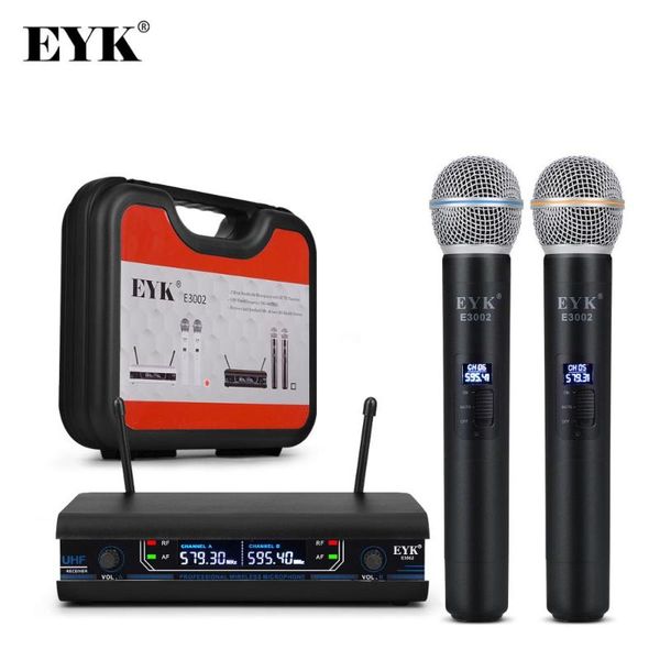 eyk e3002 uhf fixed frequency karaoke wireless microphone professional cordless all metal handheld mic system with carrying case
eyk e3002 uhf fixed frequency karaoke wireless microphone professional cordless all metal handheld mic system with carrying case