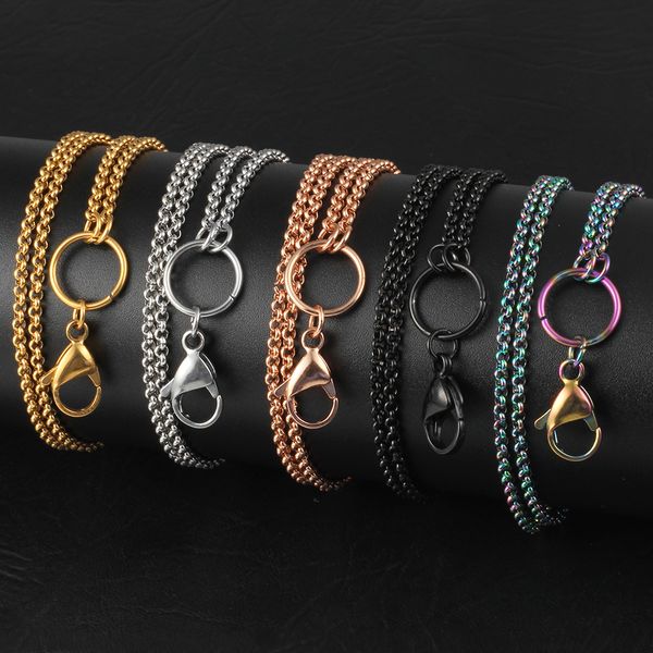 wholesale 2.3mm rolo chain 32 inches (80cm) sliver/gold/rose gold/black 316l stainless steel chain necklace jewelry, Silver
wholesale 2.3mm rolo chain 32 inches (80cm) sliver/gold/rose gold/black 316l stainless steel chain necklace jewelry, Silver