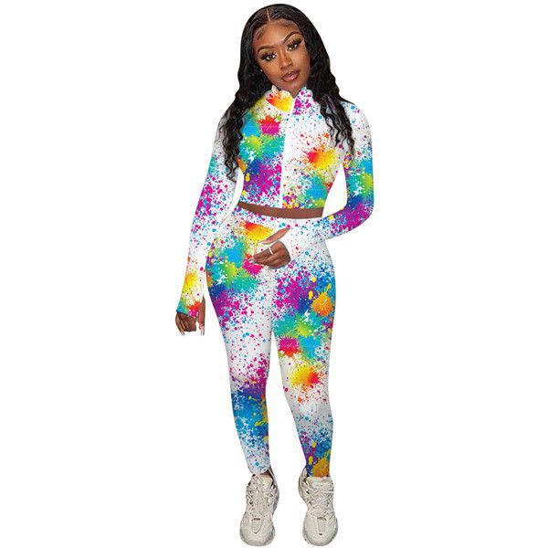 3d womens designer tracksuits fashion tie dye long sleeve long pants 2pcs outfits skinny 20fw vestioes, Gray
3d womens designer tracksuits fashion tie dye long sleeve long pants 2pcs outfits skinny 20fw vestioes, Gray