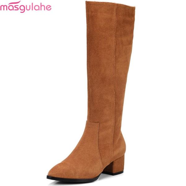 masgulahe fashion new arrive women boots pointed toe ladies cow suede boots zipper square heel black brown knee high
masgulahe fashion new arrive women boots pointed toe ladies cow suede boots zipper square heel black brown knee high