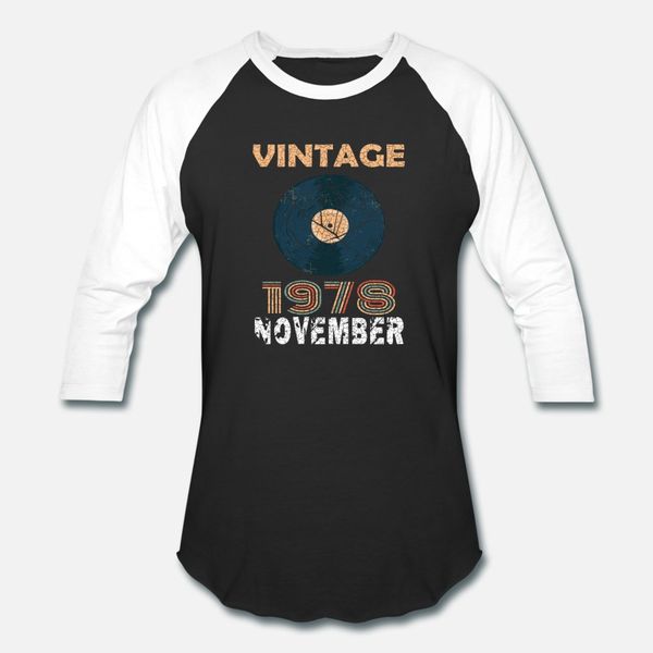 40th birthday gift vintage vinyl november 1978 t shirt men designing short sleeve o neck cool comfortable spring autumn slim shirt, White;black
40th birthday gift vintage vinyl november 1978 t shirt men designing short sleeve o neck cool comfortable spring autumn slim shirt, White;black