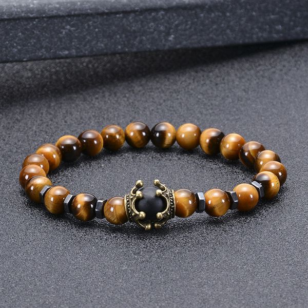 mkendn charm strand bracelet for men fashion antique zircon tiger eye stone bead bracelets jewelry elastic male pulseira bilekli, Golden;silver
mkendn charm strand bracelet for men fashion antique zircon tiger eye stone bead bracelets jewelry elastic male pulseira bilekli, Golden;silver