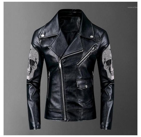 designer leather jackets fashion irregular zipper panelled mens leather coats casual pocket males clothing skull print mens, Black
designer leather jackets fashion irregular zipper panelled mens leather coats casual pocket males clothing skull print mens, Black