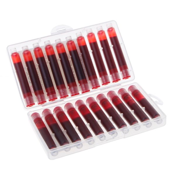 20 pcs replaceable fountain pen ink cartridge refill ink sac universal design, Black;red
20 pcs replaceable fountain pen ink cartridge refill ink sac universal design, Black;red