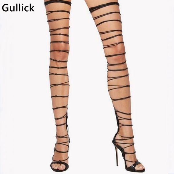 boots women faux snakeskin print leather gladiator sandals over the knee thigh high bandage heels pumps woman size 10, Black
boots women faux snakeskin print leather gladiator sandals over the knee thigh high bandage heels pumps woman size 10, Black