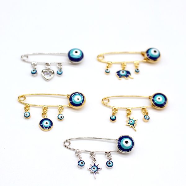 1pc vintage evil eye zircon heart brooch & pin for women men ethnic gold color elephant meteor tassel buckle clips badge jewelry, Gray
1pc vintage evil eye zircon heart brooch & pin for women men ethnic gold color elephant meteor tassel buckle clips badge jewelry, Gray